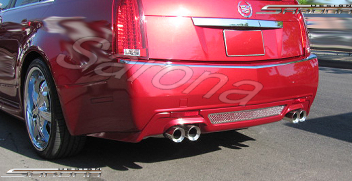Custom Cadillac CTS Rear Add-on  Sedan Rear Lip/Diffuser (2008 - 2013) - $450.00 (Part #CD-001-RA)